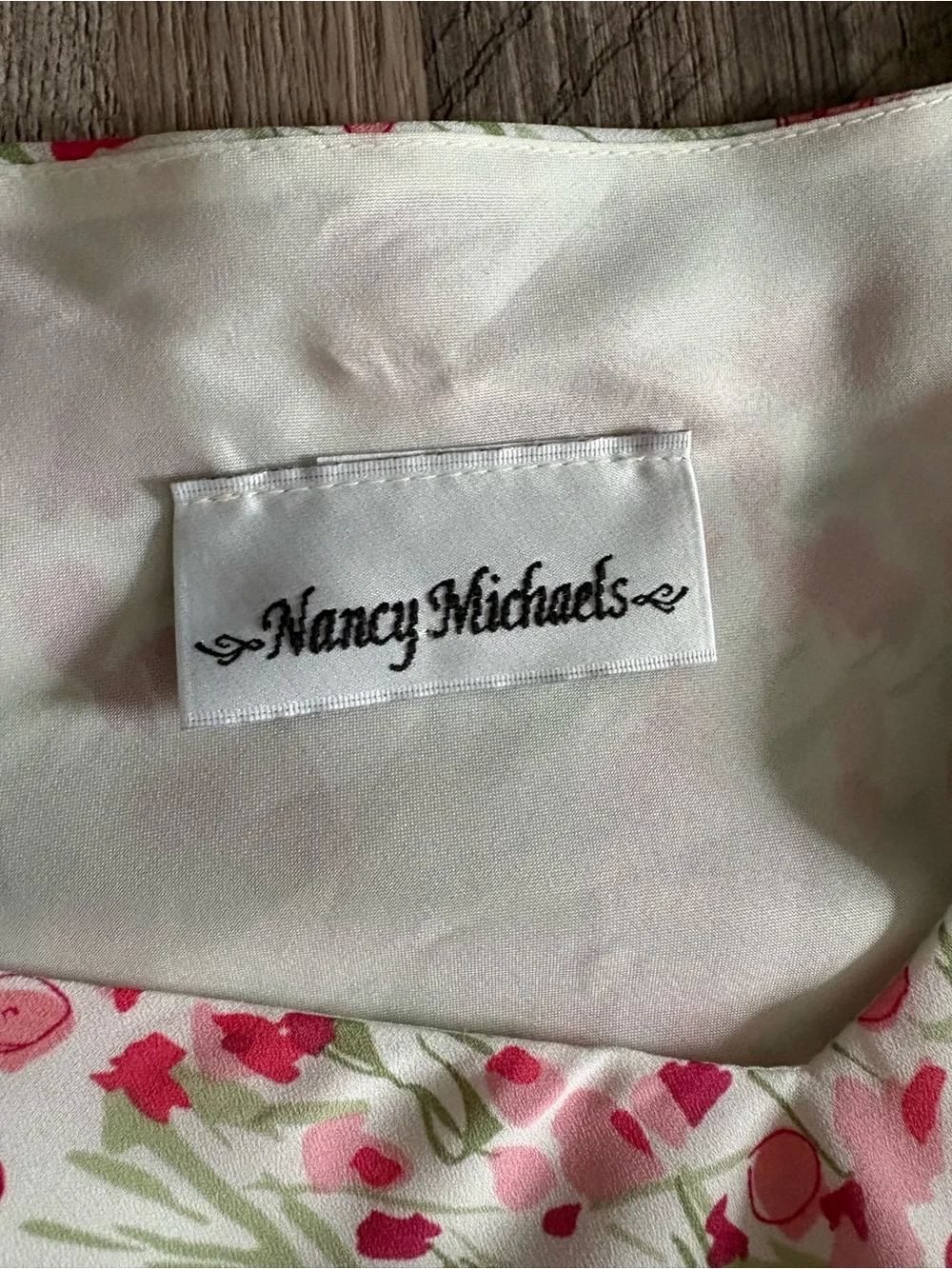 Vintage Nancy Michaels Floral Asymmetrical Dress Small/Medium - Picture 3 of 7